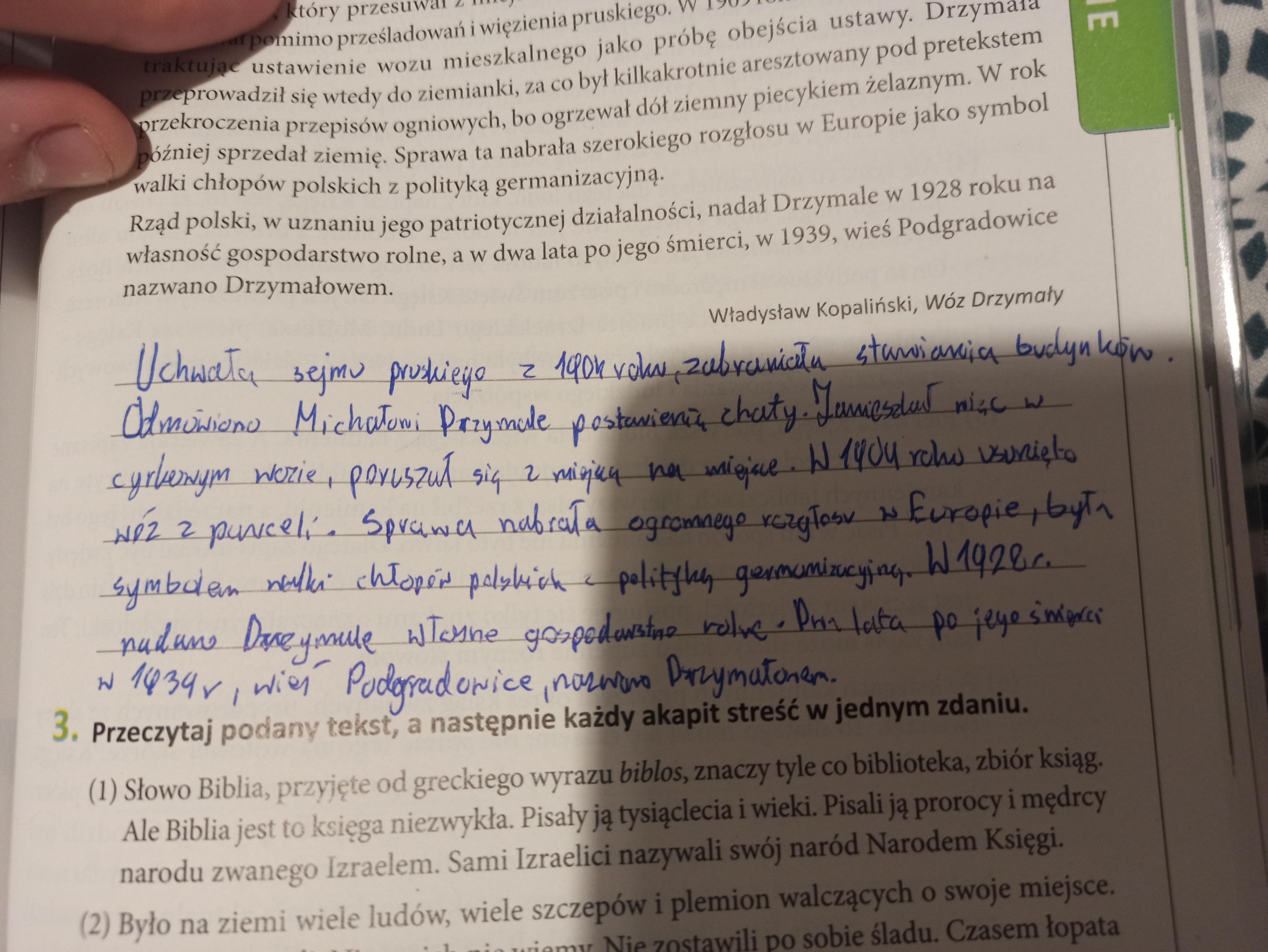Napisz Streszczenie Maksymalnie 12 Zdań Tekstu Zadanie Domowe