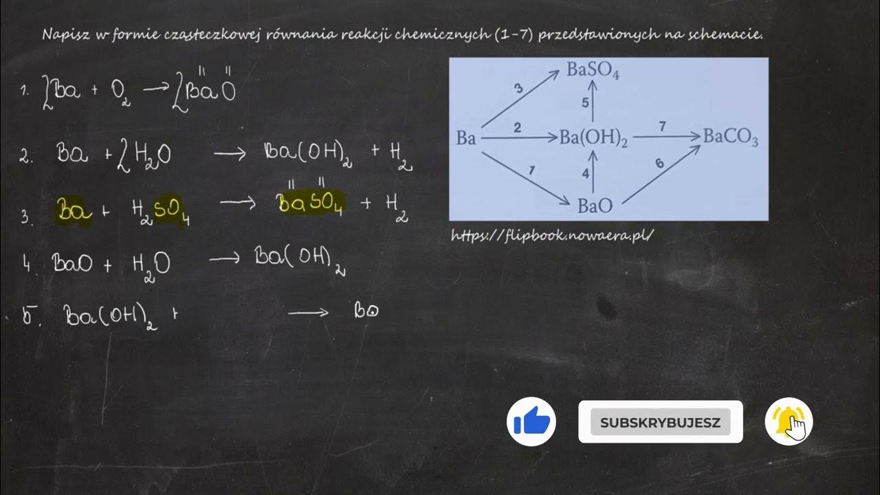 Napisz w formie cząsteczkowej równania reakcji chemicznych (1-7 Na Podstawie Opowiesci Rafala Przedstaw W Formie Rownowaznikow