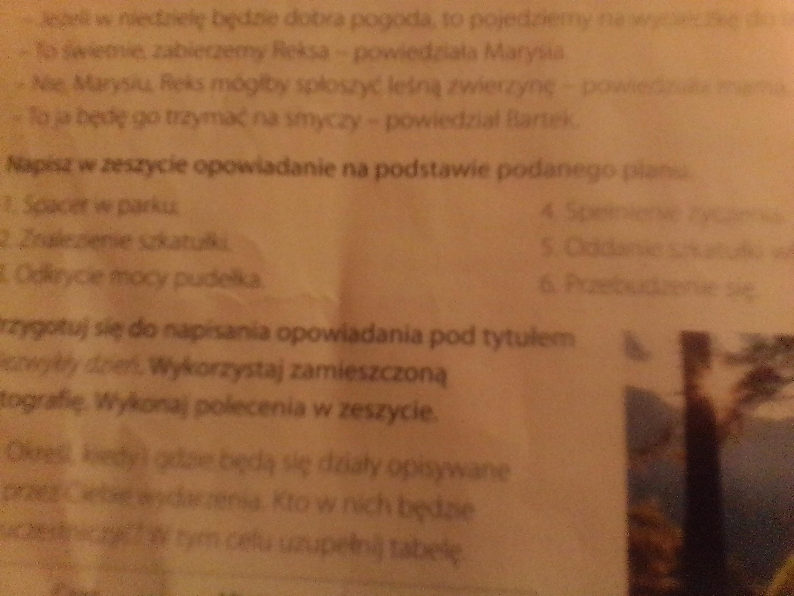Napisz W Zeszycie Opowiadanie Na Podstawie Podanego Planu