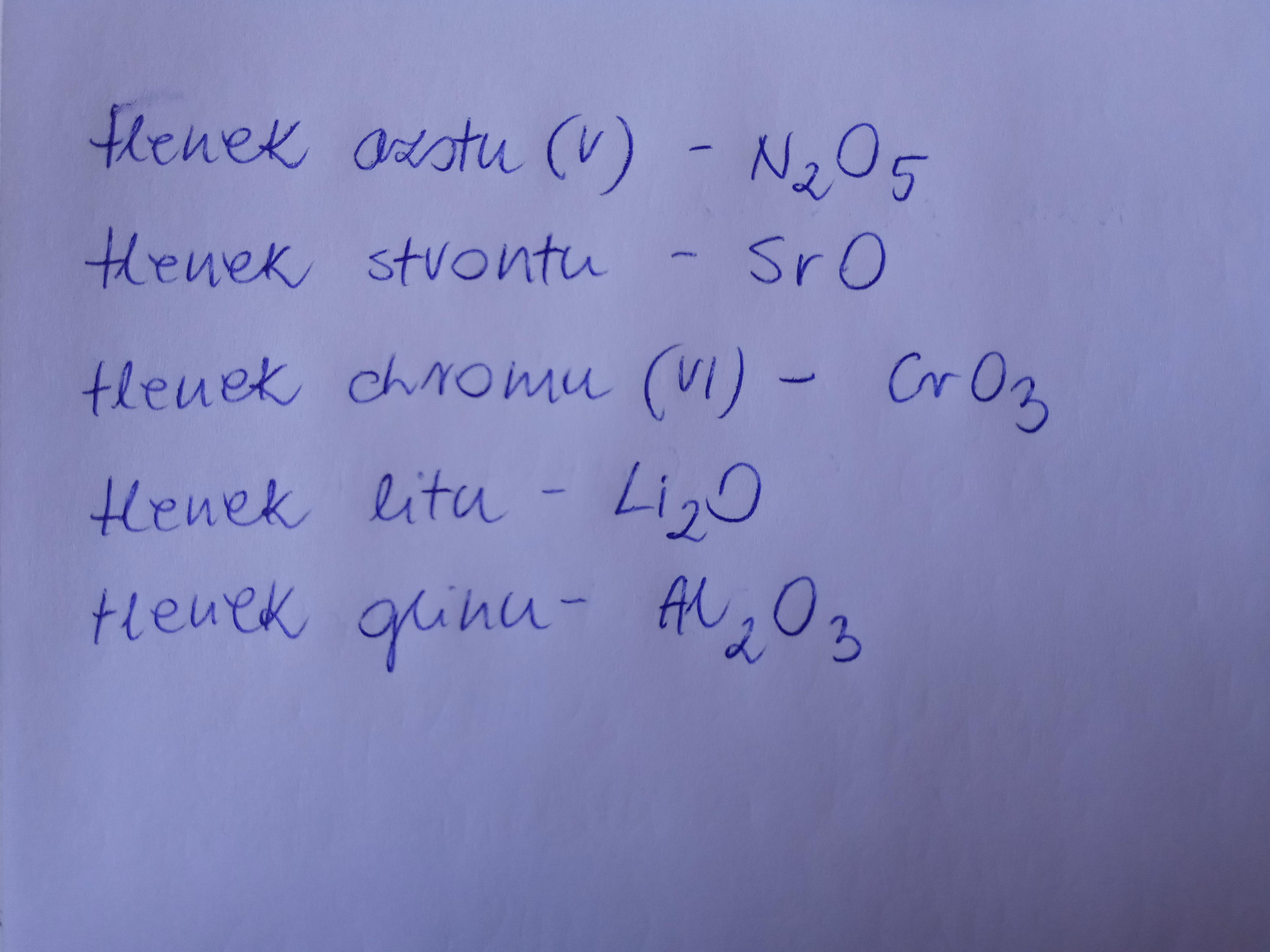 Tlenek Azotu 1 Wzór Sumaryczny