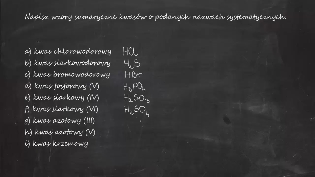 Napisz wzory sumaryczne kwasów o podanych nazwach systematycznych. a Wskaz Wzory Sumaryczne Kwasow Beztlenowych
