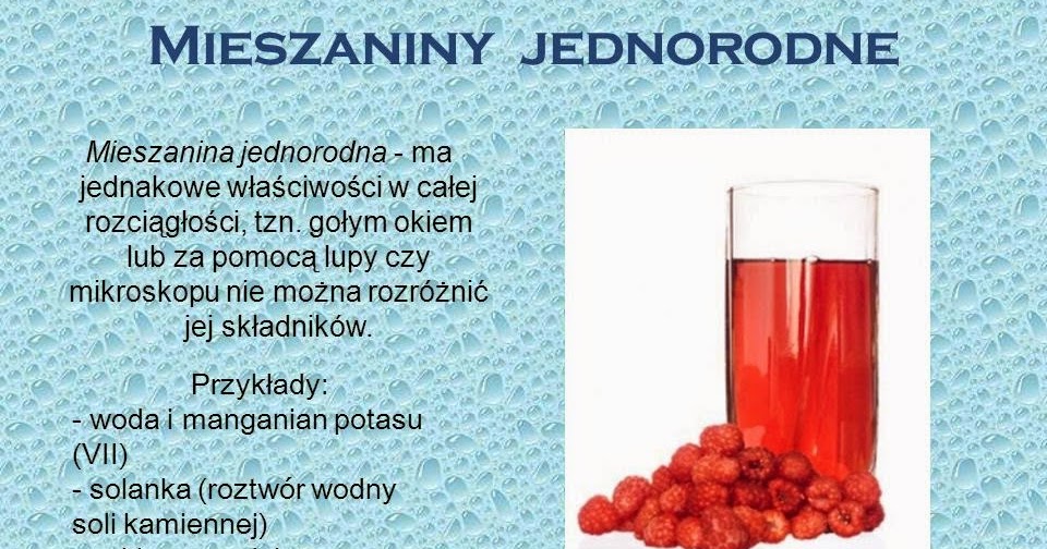 Co To Jest Mieszanina Jednorodna