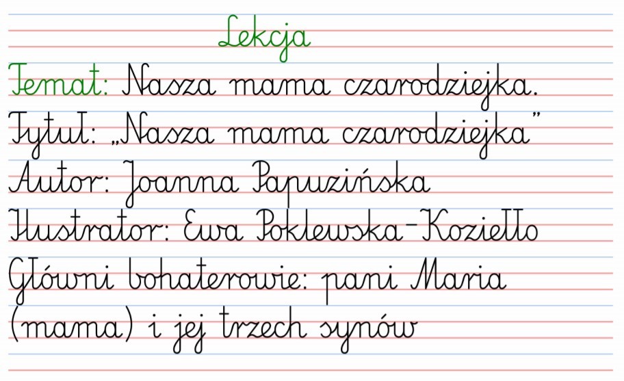 Nasza Mama Czarodziejka Karty Pracy
