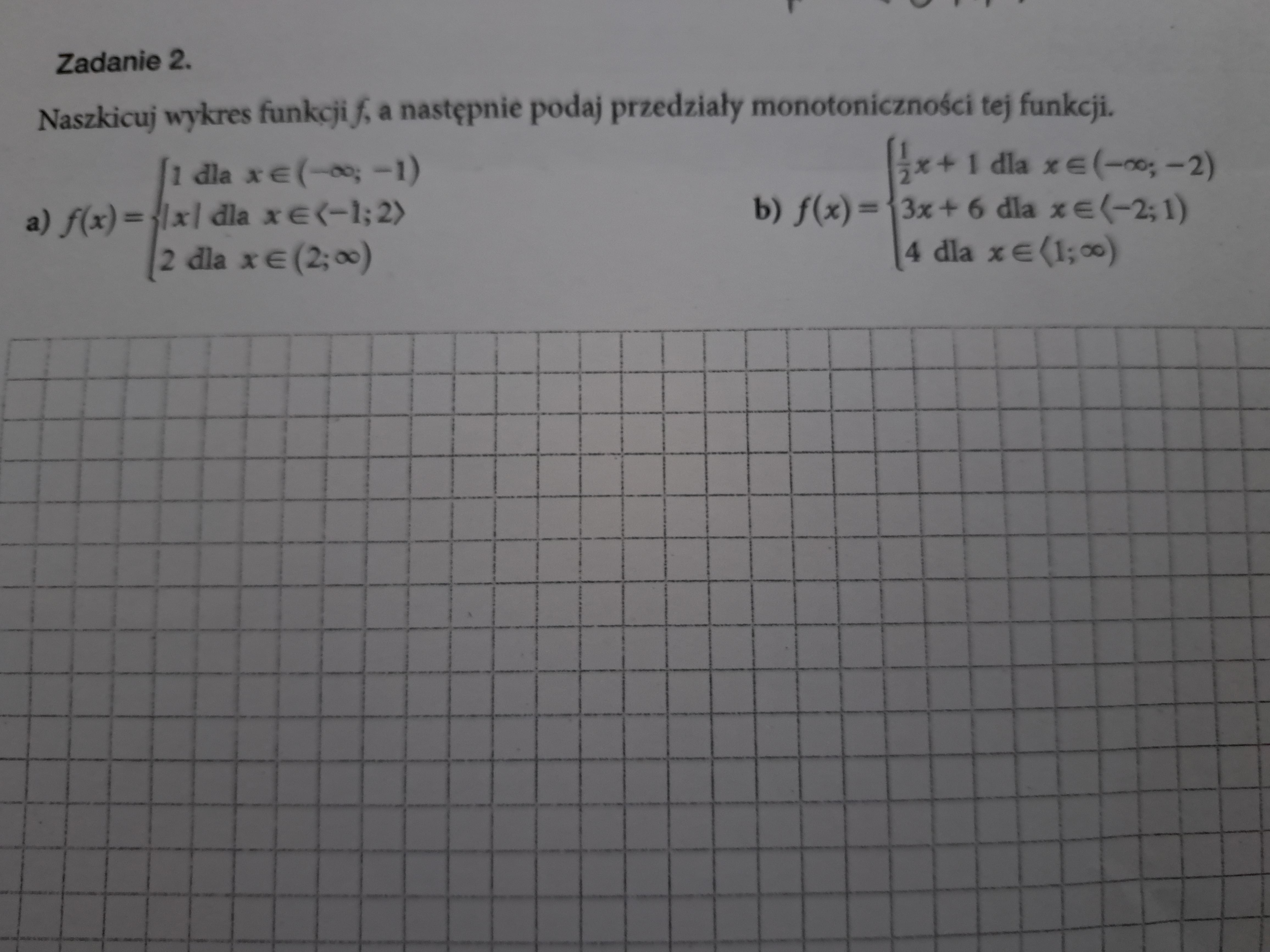 Naszkicuj wykres funkcji f,a następnie podaj przedziały monotoniczności Dany Jest Wykres Funkcji F Podaj Przedzialy Monotonicznosci Tej Funkcji
