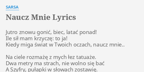 Jutro Znowu Gonić Biec Latać Ponad