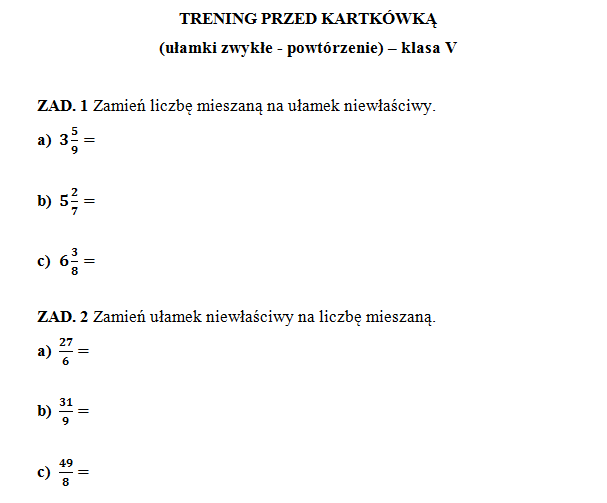 nawercity.blogg.se - Ulamki zwykle zadania Ulamki Zwykle Zadania Dla Klasy 5