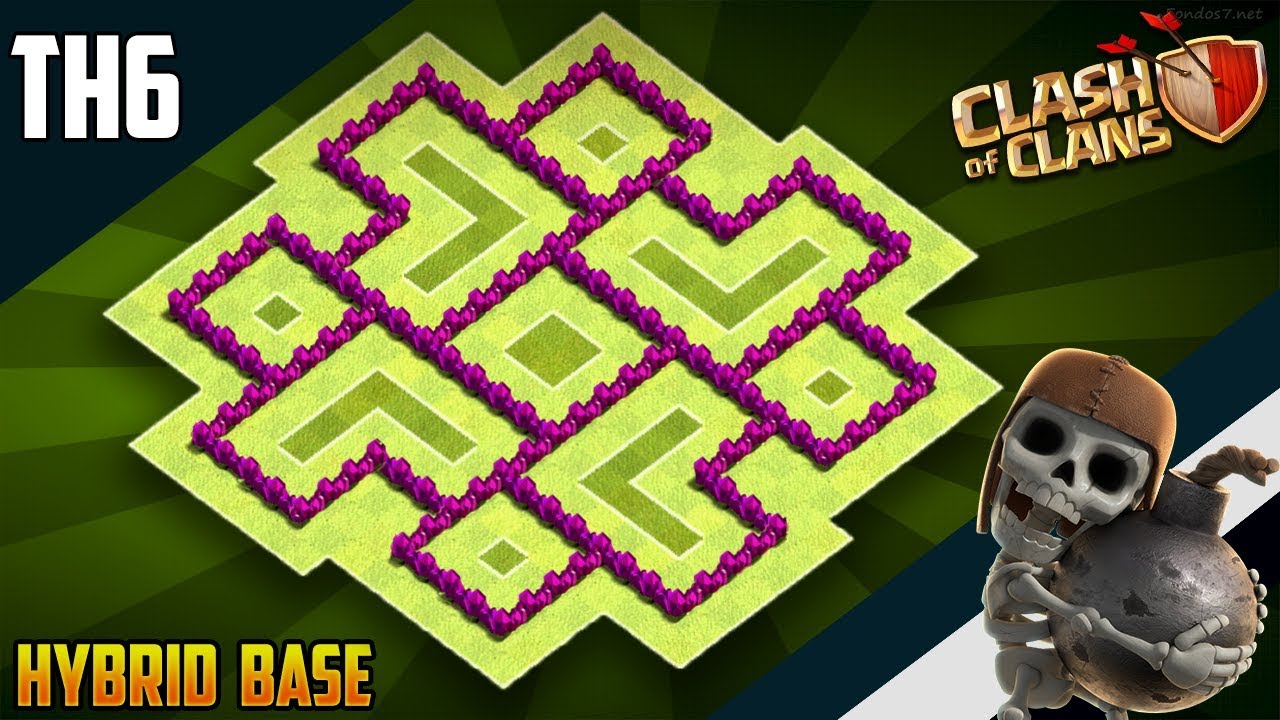 New BEST TH6 HYBRID/TROPHY Base 2019!! COC Town Hall 6 (TH6) Hybrid Clash Of Clans Th6 Base Layout
