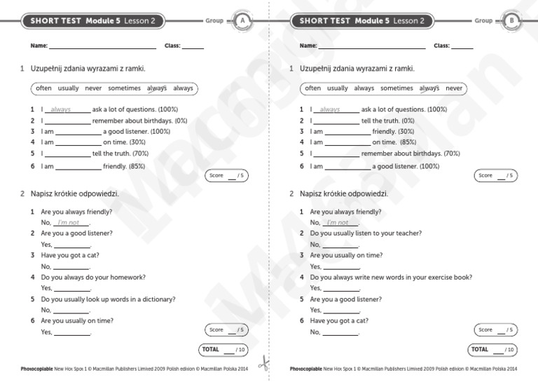 New Hot Spot Short Test Module 5 Lesson 2 | PDF | Teaching New Hot Spot Testy