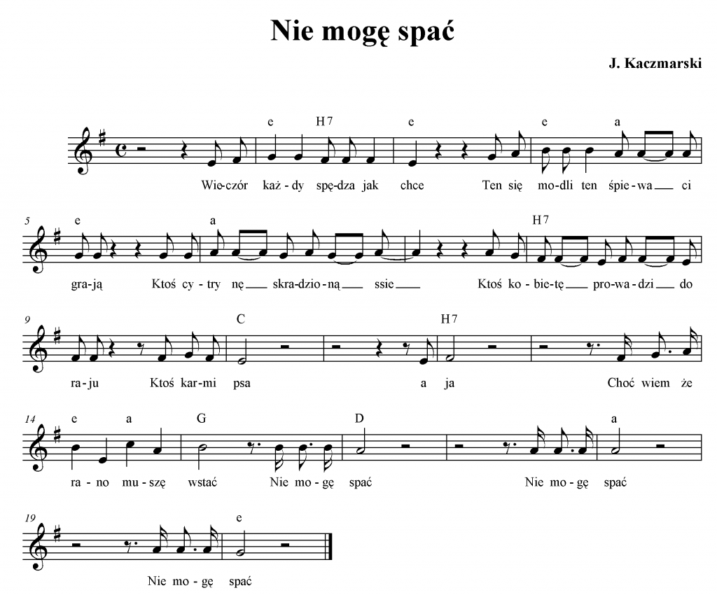 Boli Mnie Głowa I Nie Mogę Spać Tekst