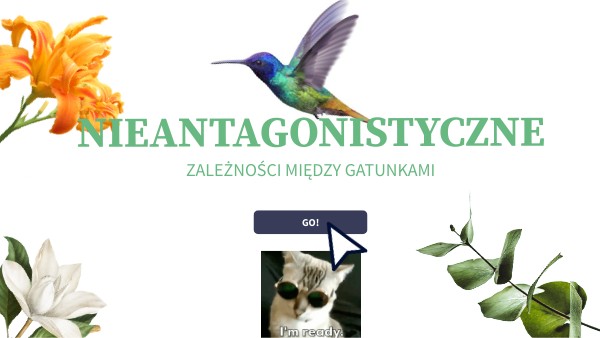 Nieantagonistyczne zależności między gatunkami Nieantagonistyczne Zależności Między Gatunkami Prezentacja