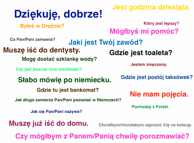 Podstawowe Zwroty Po Niemiecku Pdf