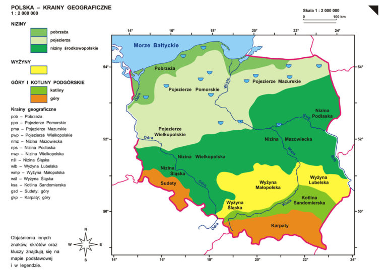 Niziny w Polsce – Notatki geografia Niziny Wyzyny Gory W Polsce