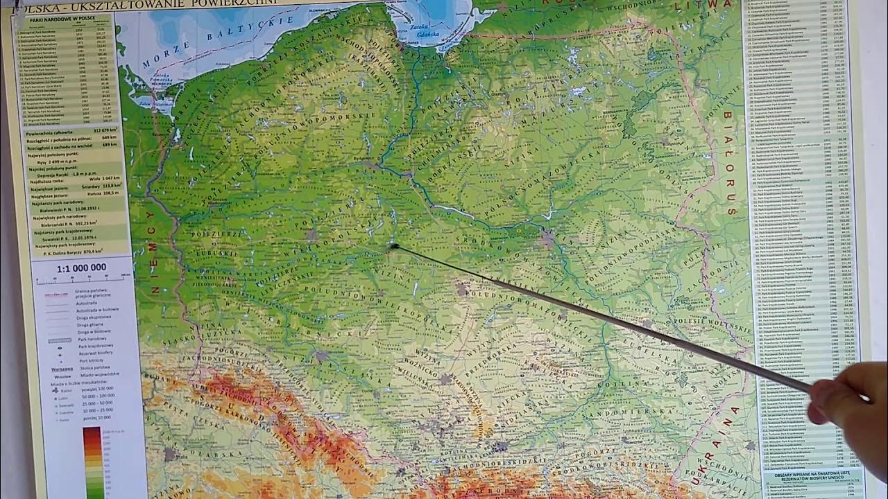 Polska Niziny Wyżyny Góry Mapa