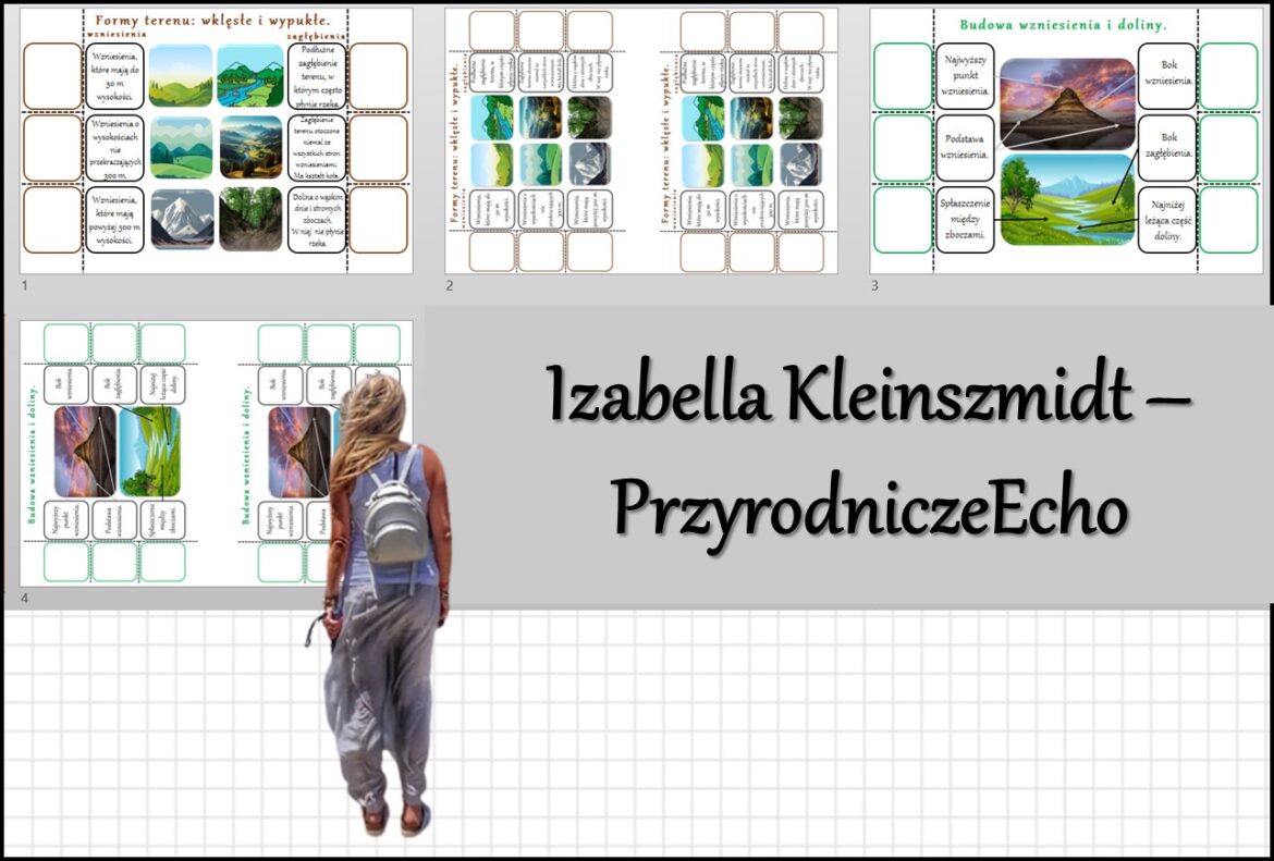 Notatki okienkowe „Formy terenu”, „Budowa wzniesienia i doliny” w pdf Poznajemy Krajobraz Najbliższej Okolicy Sprawdzian Klasa 4