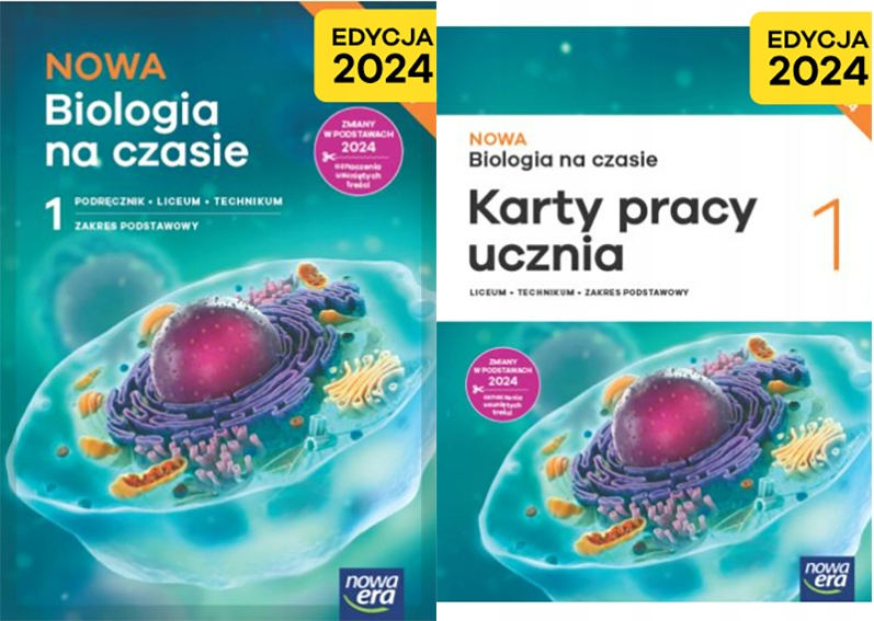 NOWA Biologia na czasie 1 KOMPLET( PODR. + KARTY) NOWA ERA Edycja 2024 Podręcznik Biologia Na Czasie 1