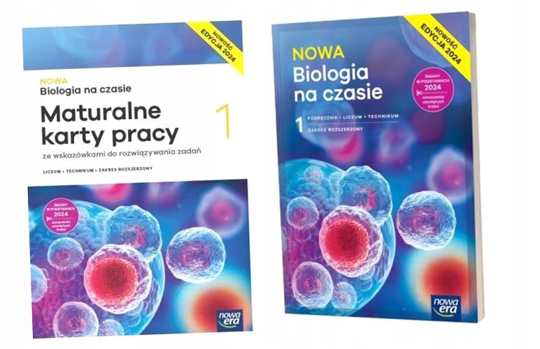 NOWA BIOLOGIA NA CZASIE 1 PODRĘCZNIK + KARTY PRACY ZR 2024 NOWA ERA LO Biologia Klasa 8 Nowa Era
