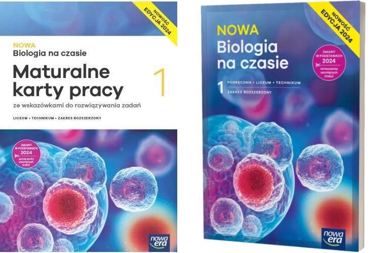 NOWA BIOLOGIA NA CZASIE 1 PODRĘCZNIK + KARTY PRACY ZR 2024 NOWA ERA LO Biologia Na Czasie 1 Nowa Era