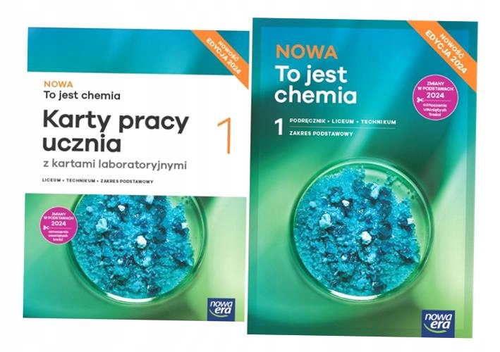 NOWA TO JEST CHEMIA 1 PODRĘCZNIK + KARTY PRACY ZP EDYCJA 2024 NOWA ERA Chemia Nowa Era Klasa 8