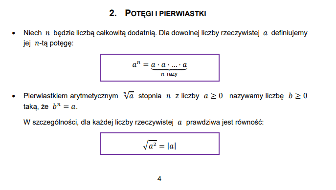 Nowe tablice maturalne z matematyki 2023 - Po Prostu Licz Potęgi I Pierwiastki Zadania Maturalne