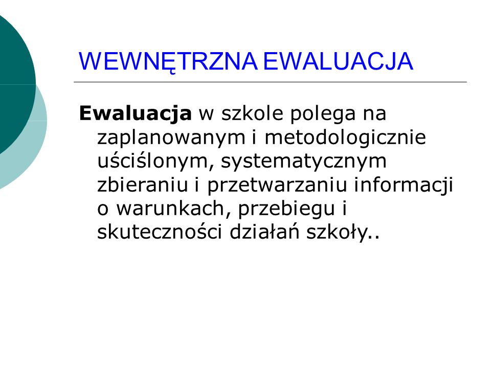 NOWY NADZÓR PEDAGOGICZNY - ppt pobierz Ewaluacja Wewnętrzna Obszary I Wymagania 2018 2019