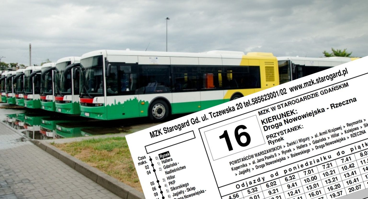Nowy rozkład jazdy już od poniedziałku - MZK Starogard Gdański Rozklad Jazdy Autobusw W Gdansku