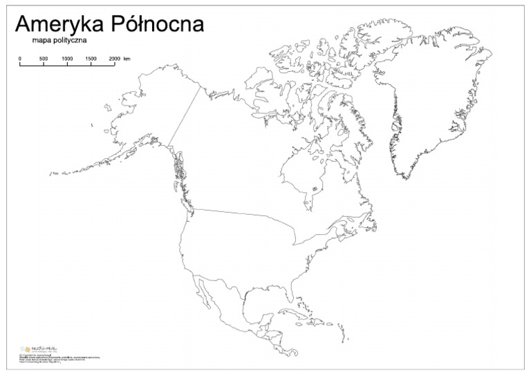 Nudzi-misie Pl Mapa Polityczna Ameryki Polnocnej A3 | PDF Mapa Konturowa Ameryki Polnocnej Pdf