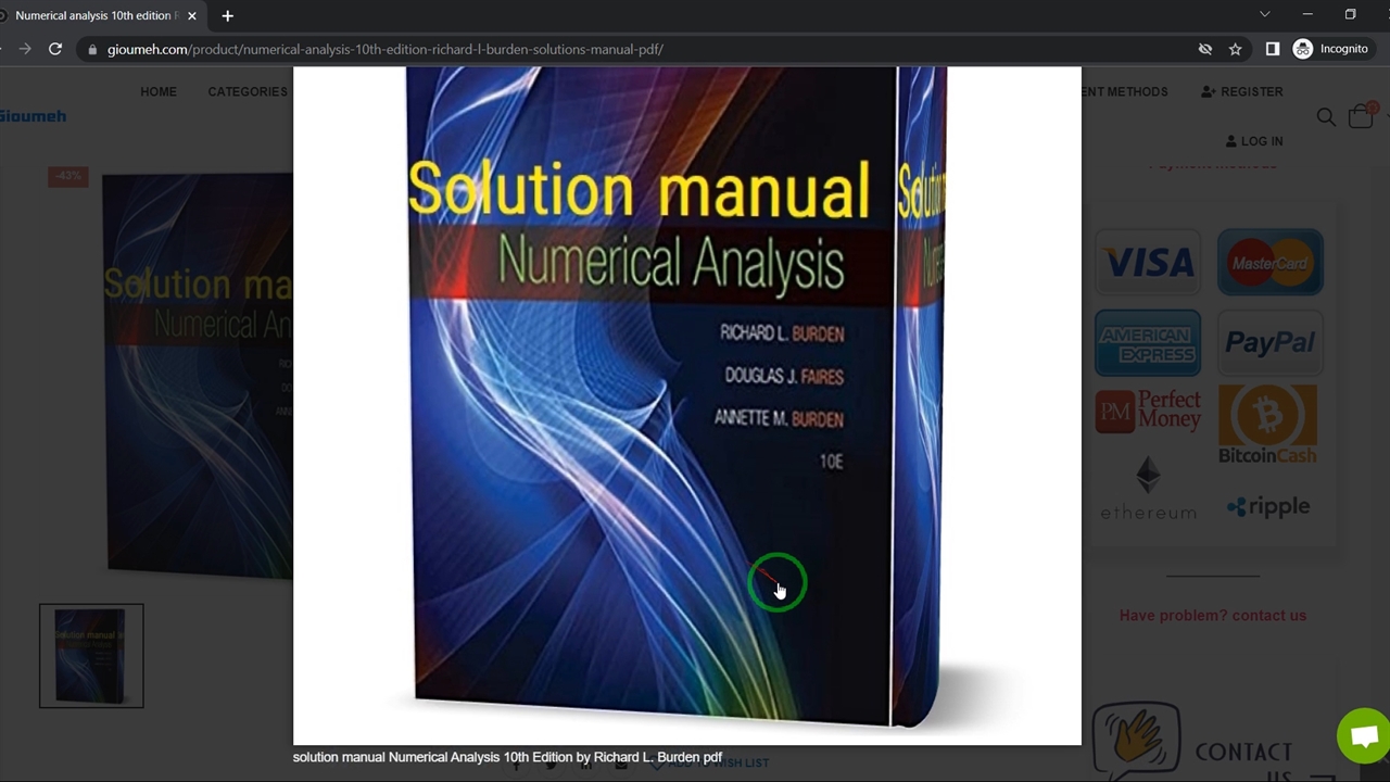 Numerical analysis 10th edition Richard L. Burden solutions manual pdf Numerical Analysis 10th Edition Free Pdf