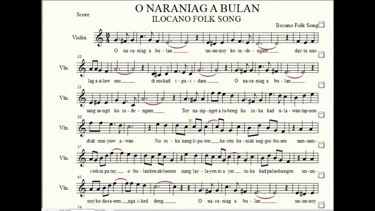 Naraniag A Bulan Lyrics And Chords