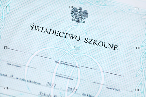 świadectwo Szkolne Wzór Do Wydrukowania