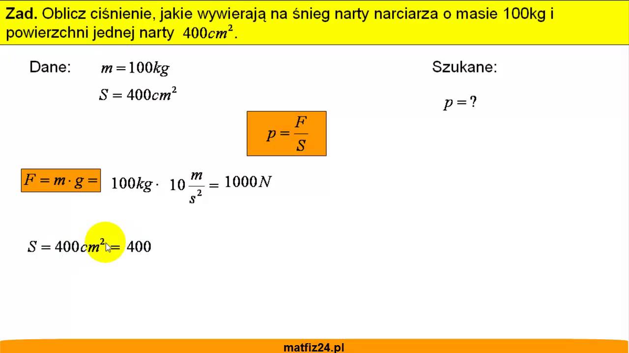 Oblicz ciśnienie(wzór) - Zadanie - Matfiz24.pl - YouTube Spadek Temperatury Powietrza Wraz Ze Wzrostem