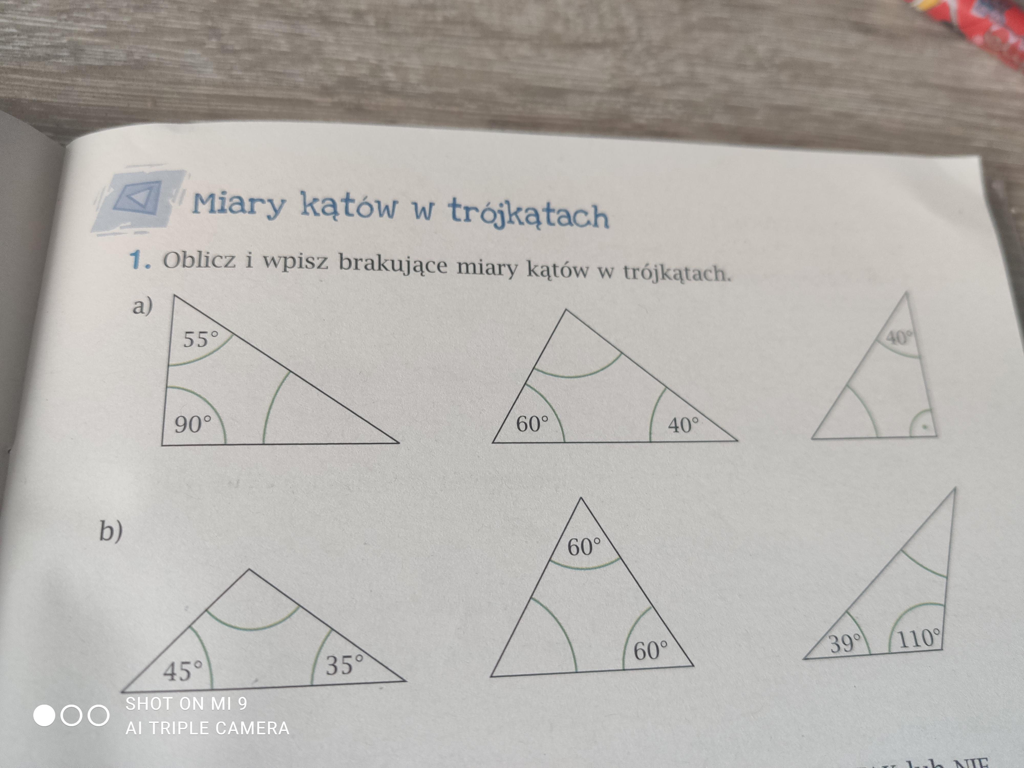 Oblicz i wpisz brakujące miary kątów w trójkątach. Ratunku - Brainly.pl Oblicz I Wpisz Brakujące Miary Kątów W Trójkątach