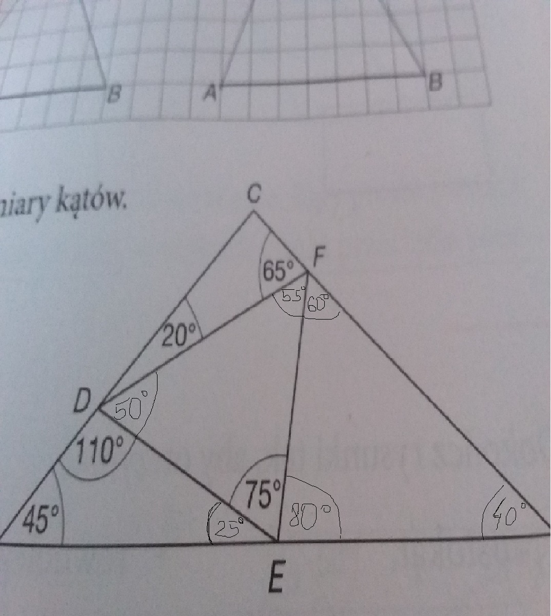 Zapisz Na Rysunku Brakujące Miary Kątów