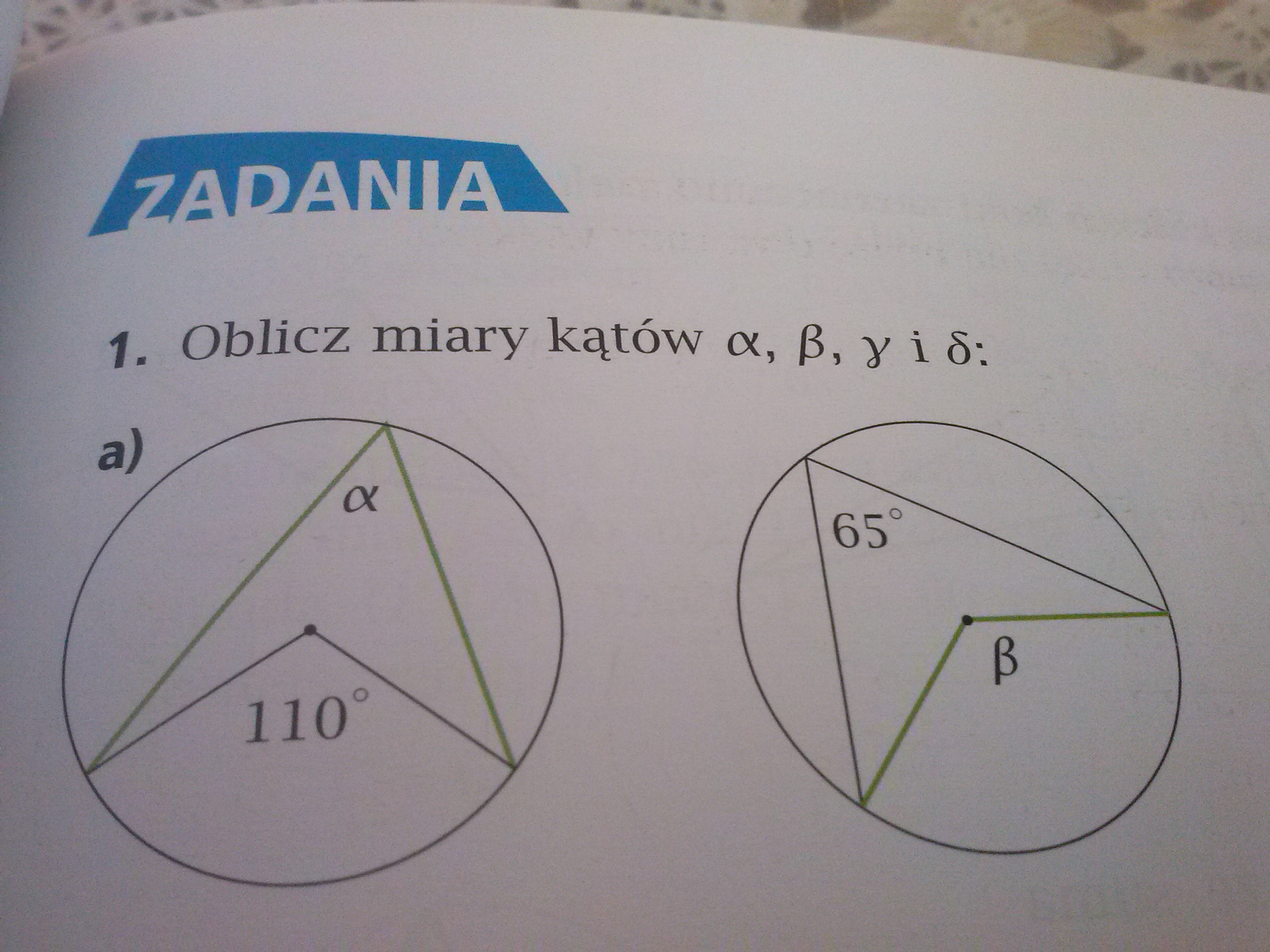 Oblicz Miary Kątów Alfa Beta I Gamma