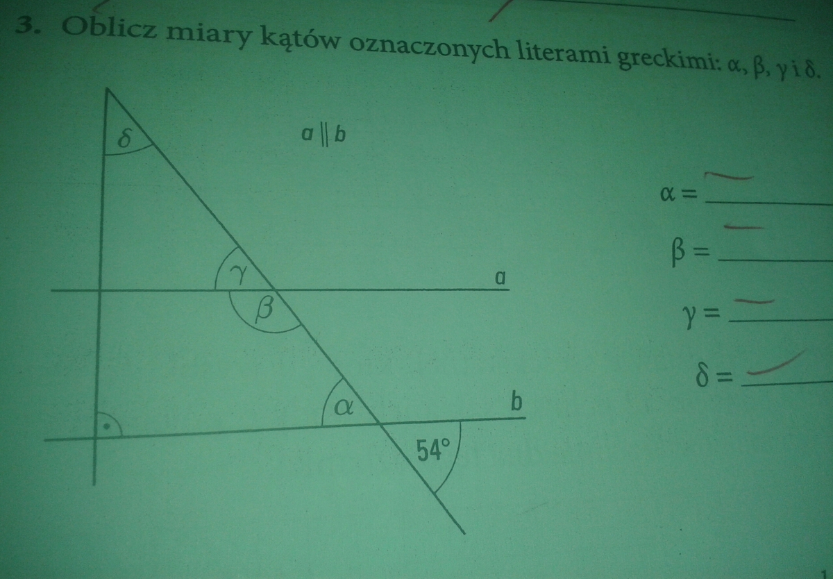 Oblicz Miary Kątów Oznaczonych Literami Greckimi
