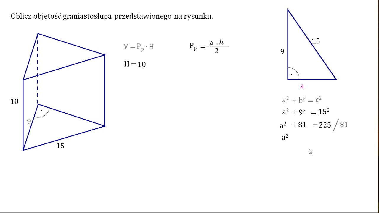 Pole I Objętość Graniastosłupa Zadania Klasa 6 Pdf