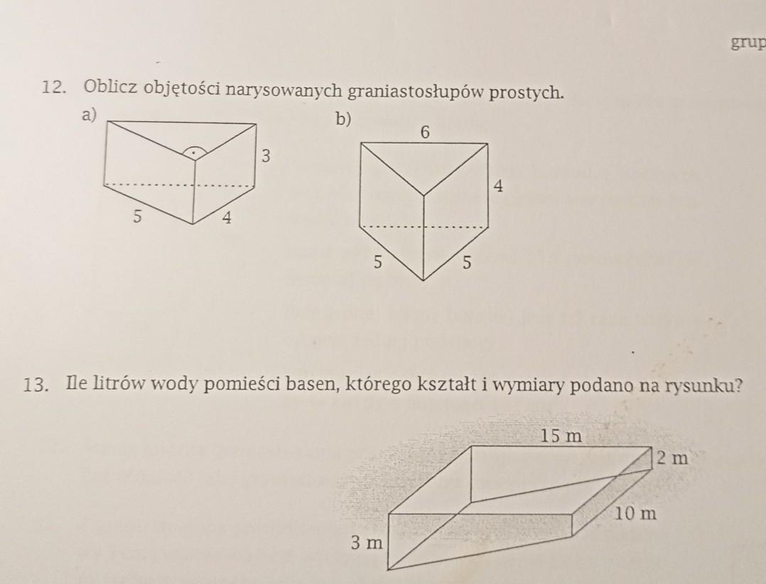 Oblicz Objetosci Narysowanych Graniastoslupow Prostych - Margaret Wiegel Oblicz Objetosci Narysowanych Graniastoslupow Prostych A B