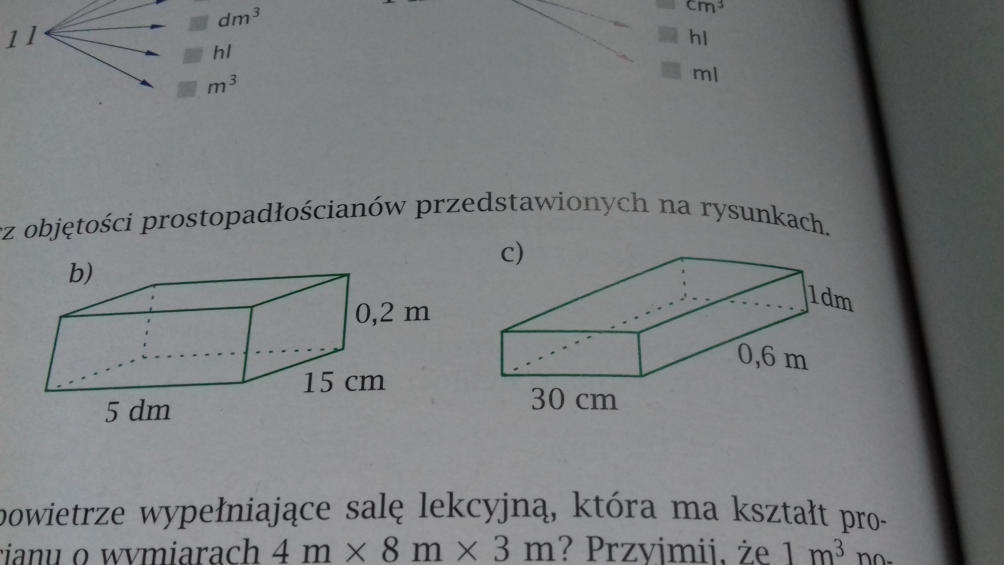 Oblicz Objetosci Prostopadloscianow Przedstawionych Na Rysunkach