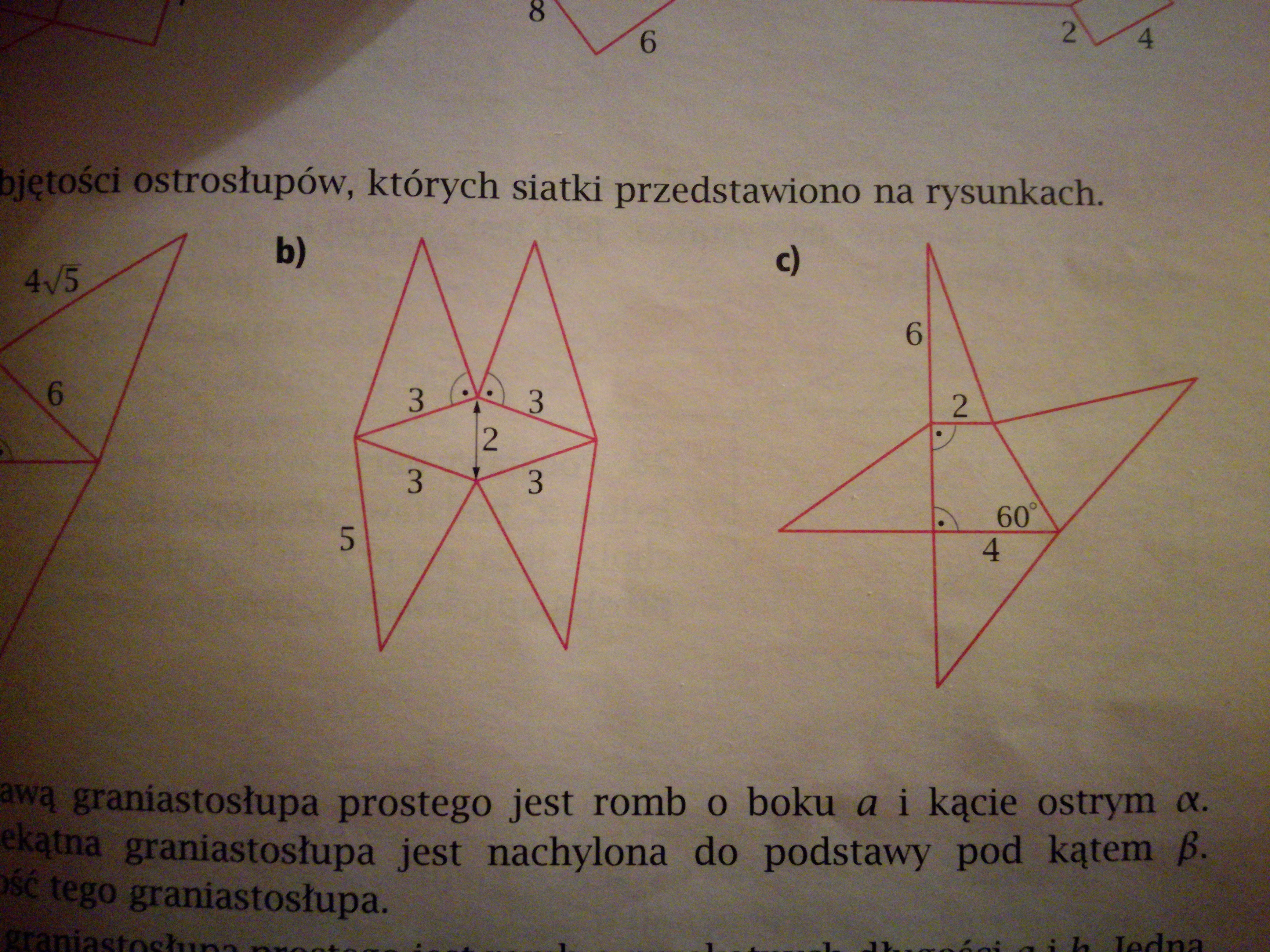Oblicz Objętość Ostrosłupa Którego Siatkę Przedstawiono Na Rysunku