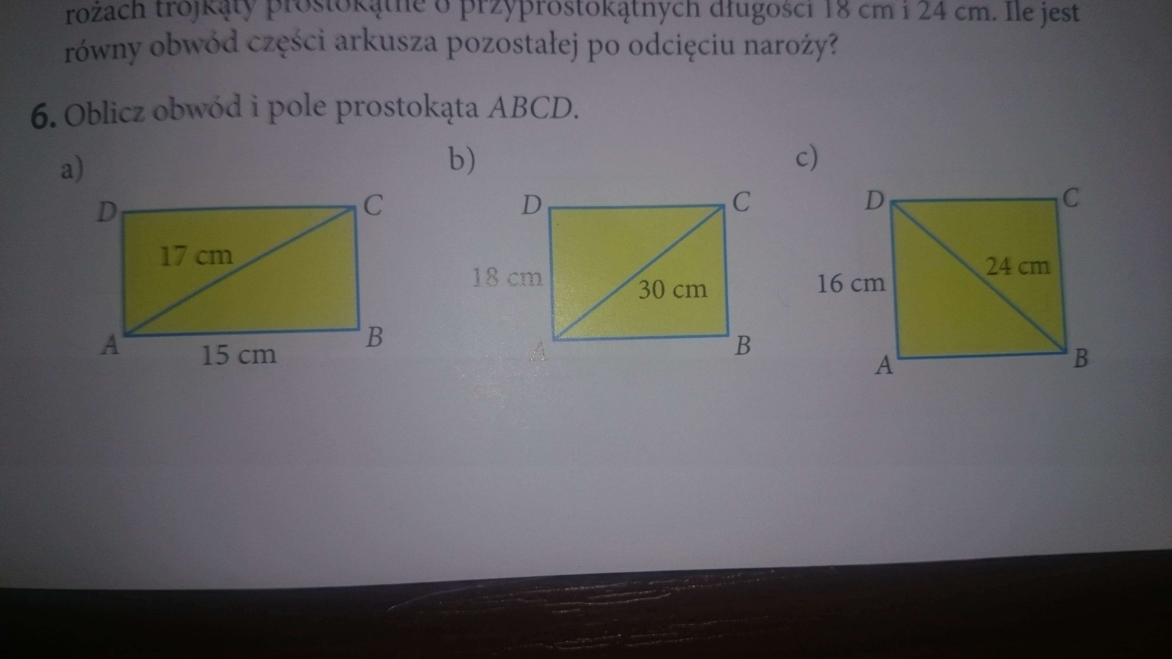 Oblicz obwód i pole prostokąta ABCD. Daje naj! ;) - Brainly.pl Oblicz Obwód Prostokąta O Bokach
