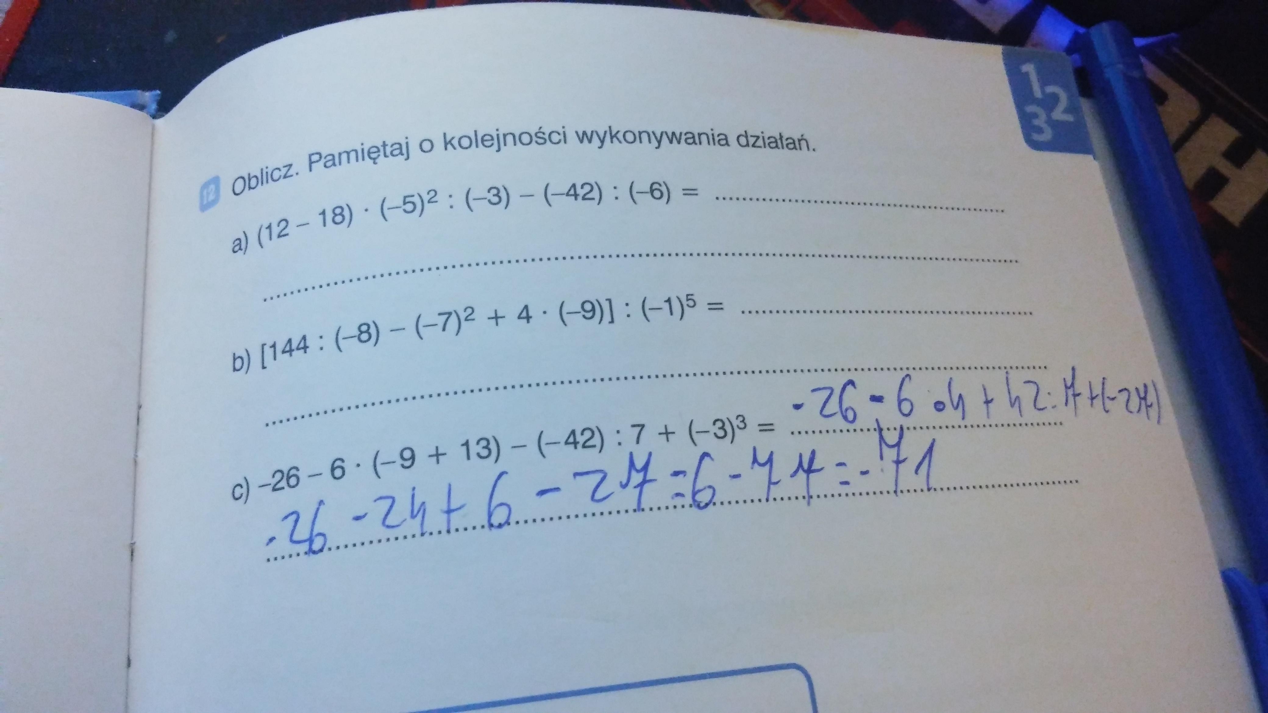 Oblicz. Pamiętaj o kolejności wykonywania działań. Proszę :d na jutro Oblicz Pamiętając O Kolejności Wykonywania Działań
