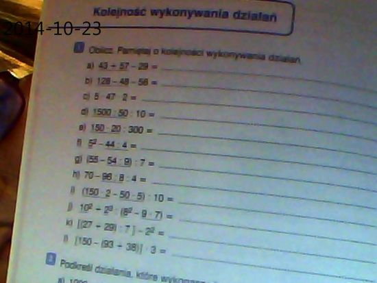 oblicz. Pamietaj o kolejności wykonywania działań – zadania, ściągi i Oblicz Pamiętając O Kolejności Wykonywania Działań