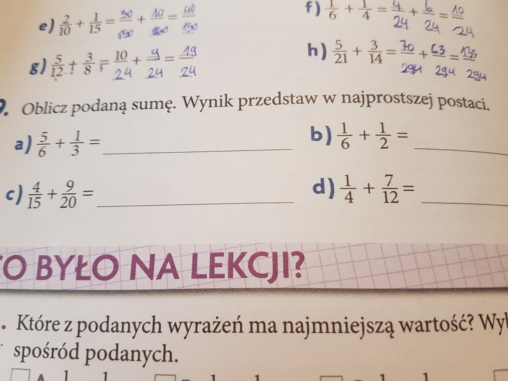 oblicz podaną sumę. wynik przedstaw w najprostrzej postaci.Działania w Oblicz Podaną Sumę Wynik Przedstaw W Najprostszej Postaci