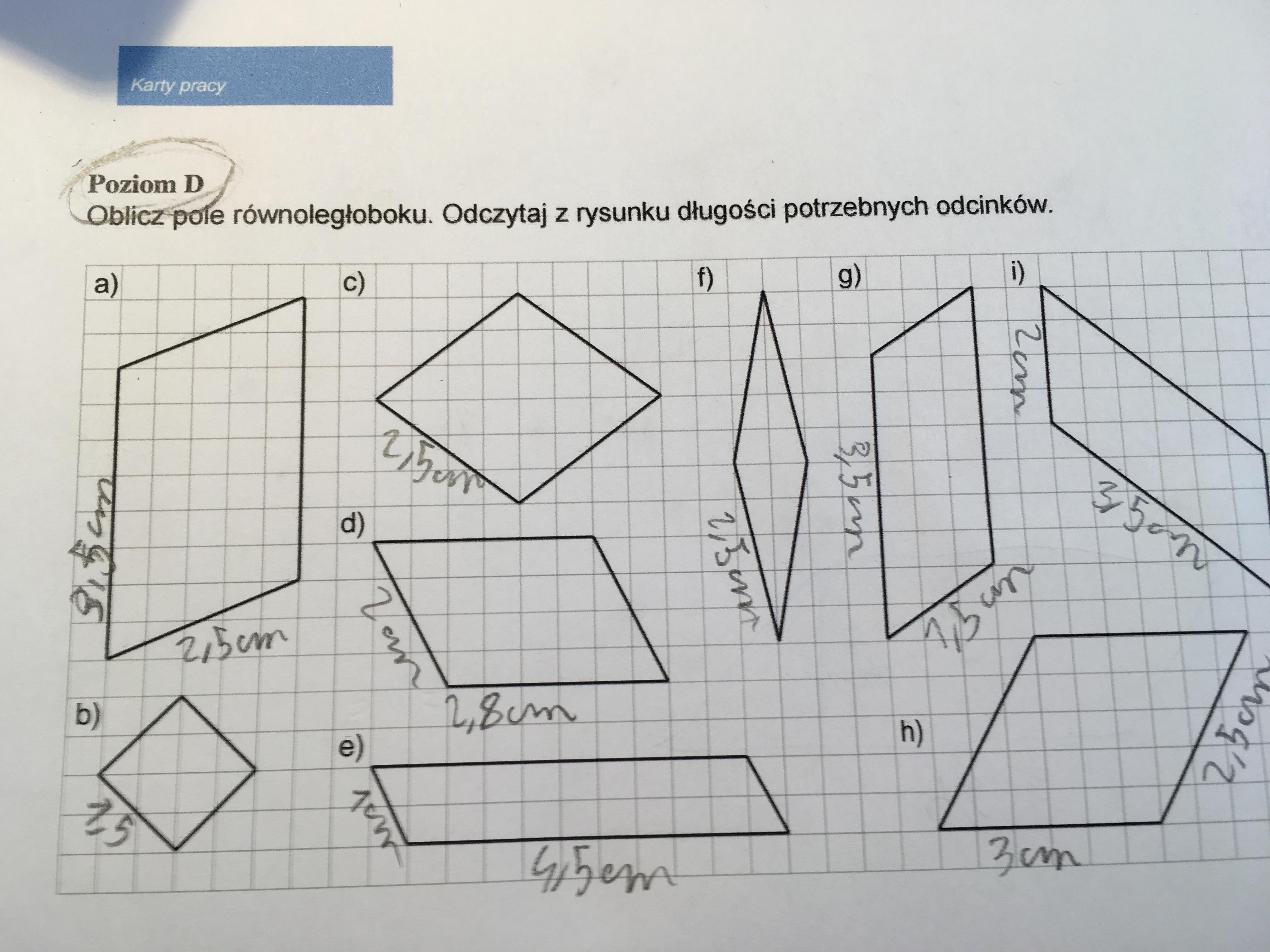 Oblicz Pole Czworokąta O Wierzchołkach