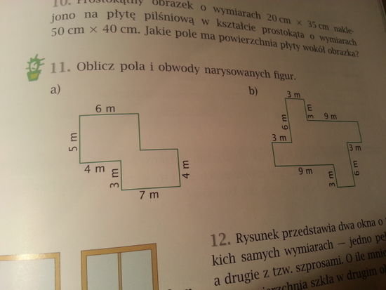 Oblicz Pola I Obwody Narysowanych Figur