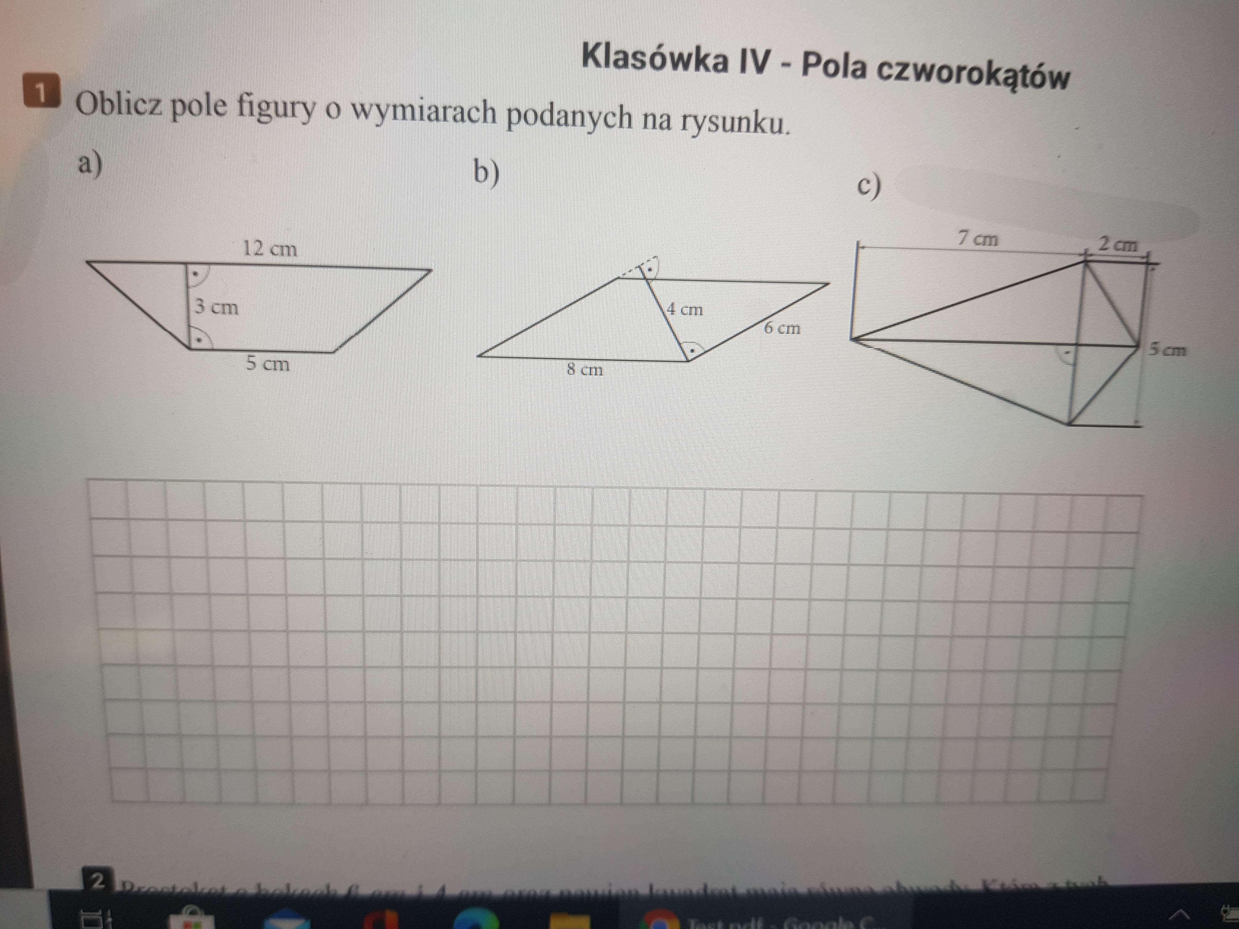 Oblicz Pole Figury O Wymiarach Podanych Na Rysunku