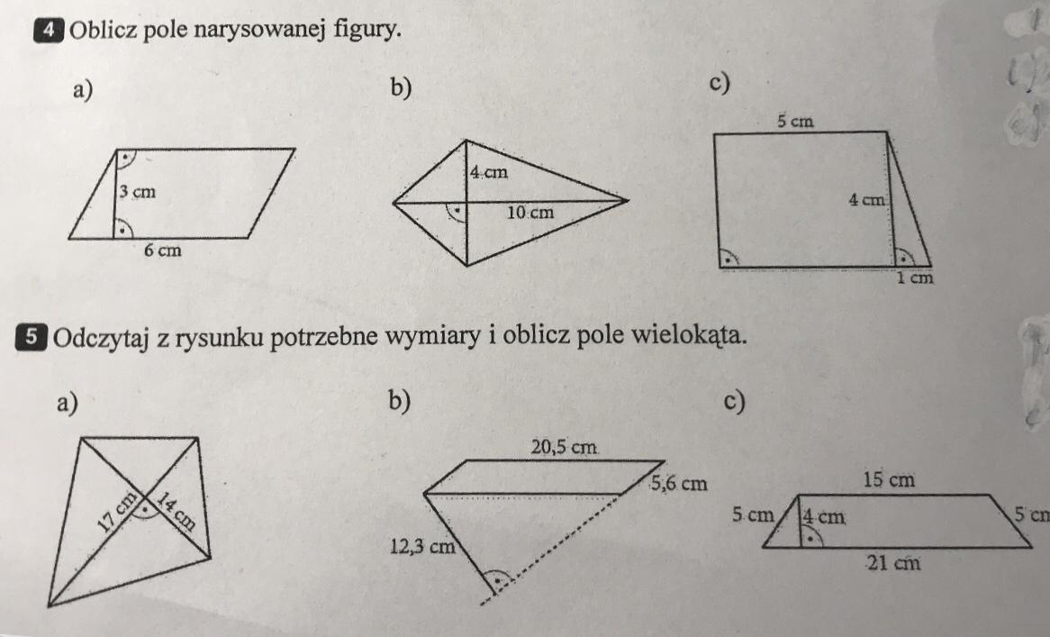 Oblicz Pole I Obw%c3%b3d Figury Narysowanej Na Jednostkowej Kratce Oblicz Obwód I Pole Czworokąta Przedstawionego Na Rysunku