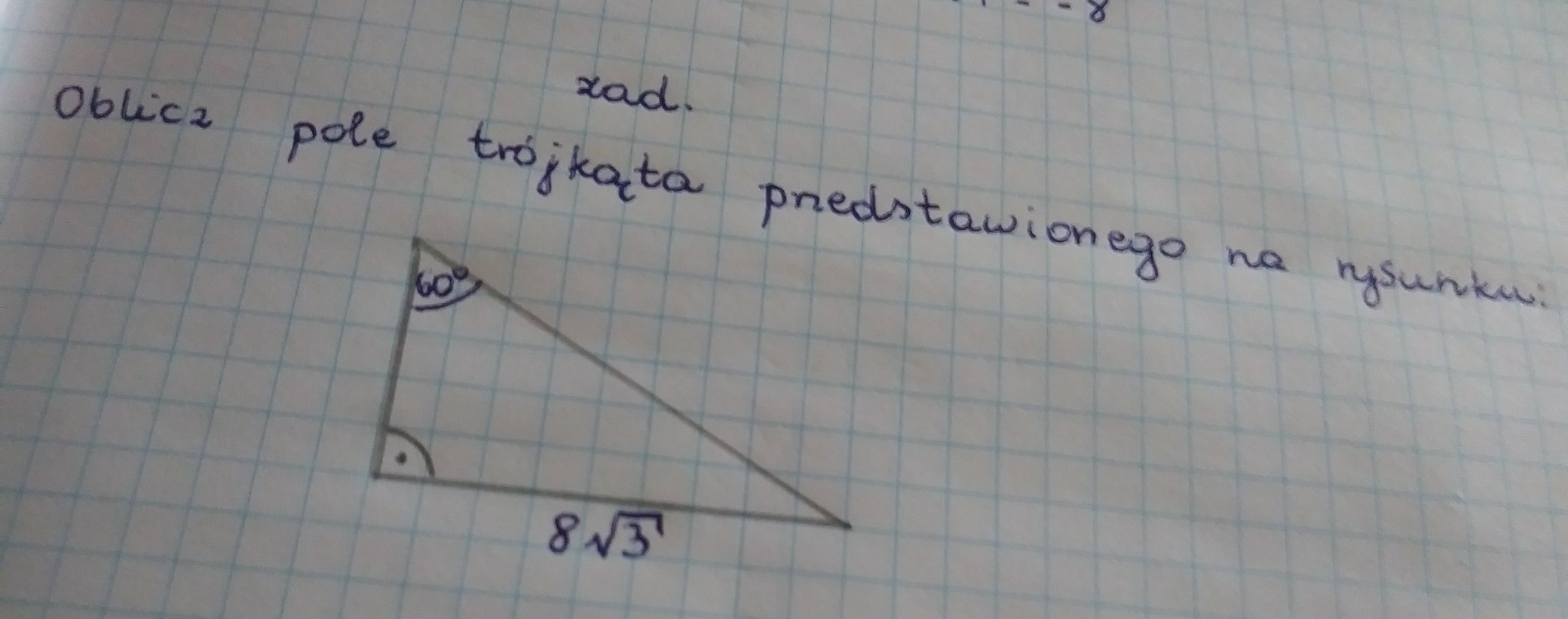 Oblicz Pole I Obwód Narysowanego Trójkąta