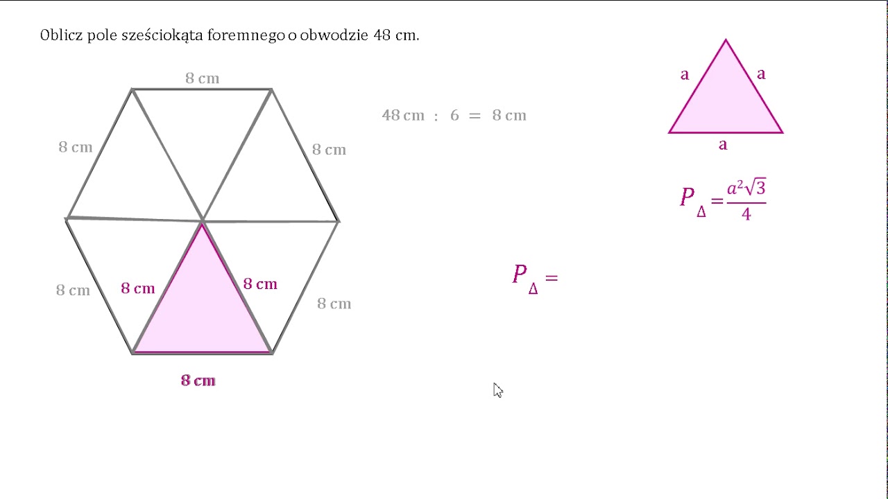 Wzor Na Pole Szczesciokata Foremnego