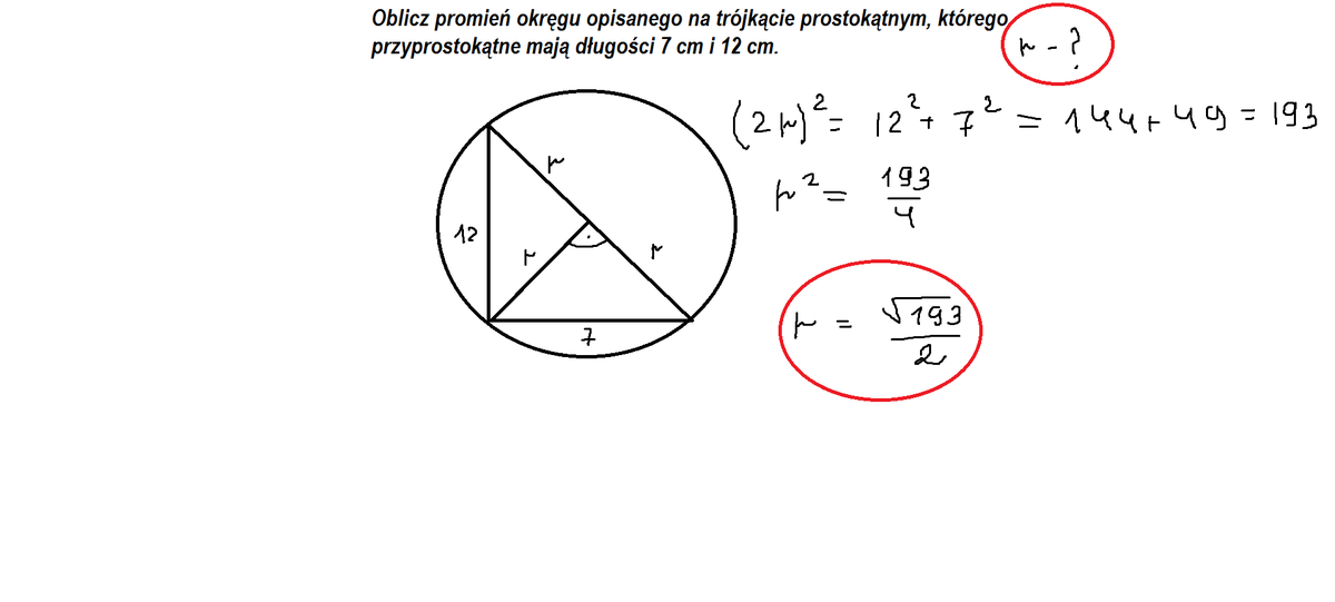 Oblicz Promień Okręgu Opisanego Na Trójkącie Równobocznym Którego Bok Promien Okregu Opisanego Na Trojkacie Rownobocznym