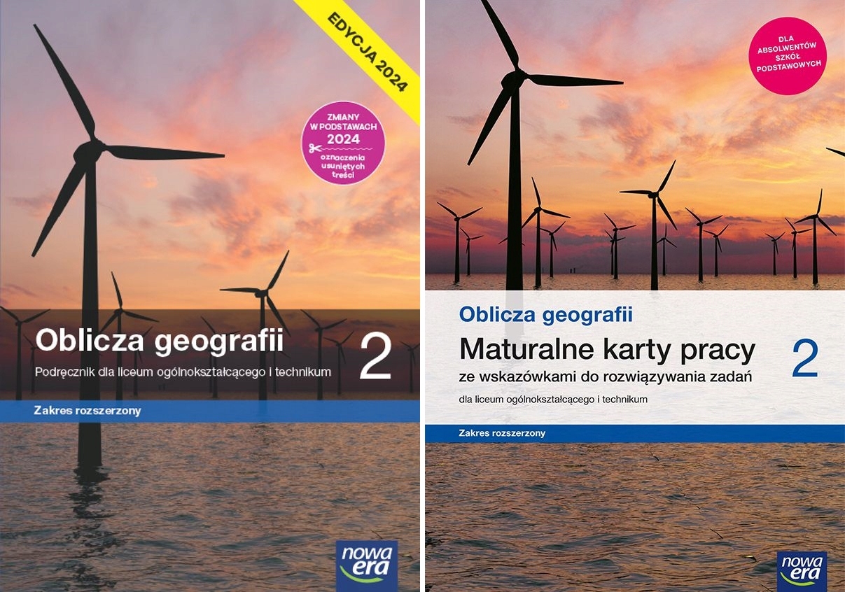 Oblicza geografii 2 PAK 2024 Podręcznik + Maturalne karty pracy Nowa Geografia Nowa Era Klasa 5